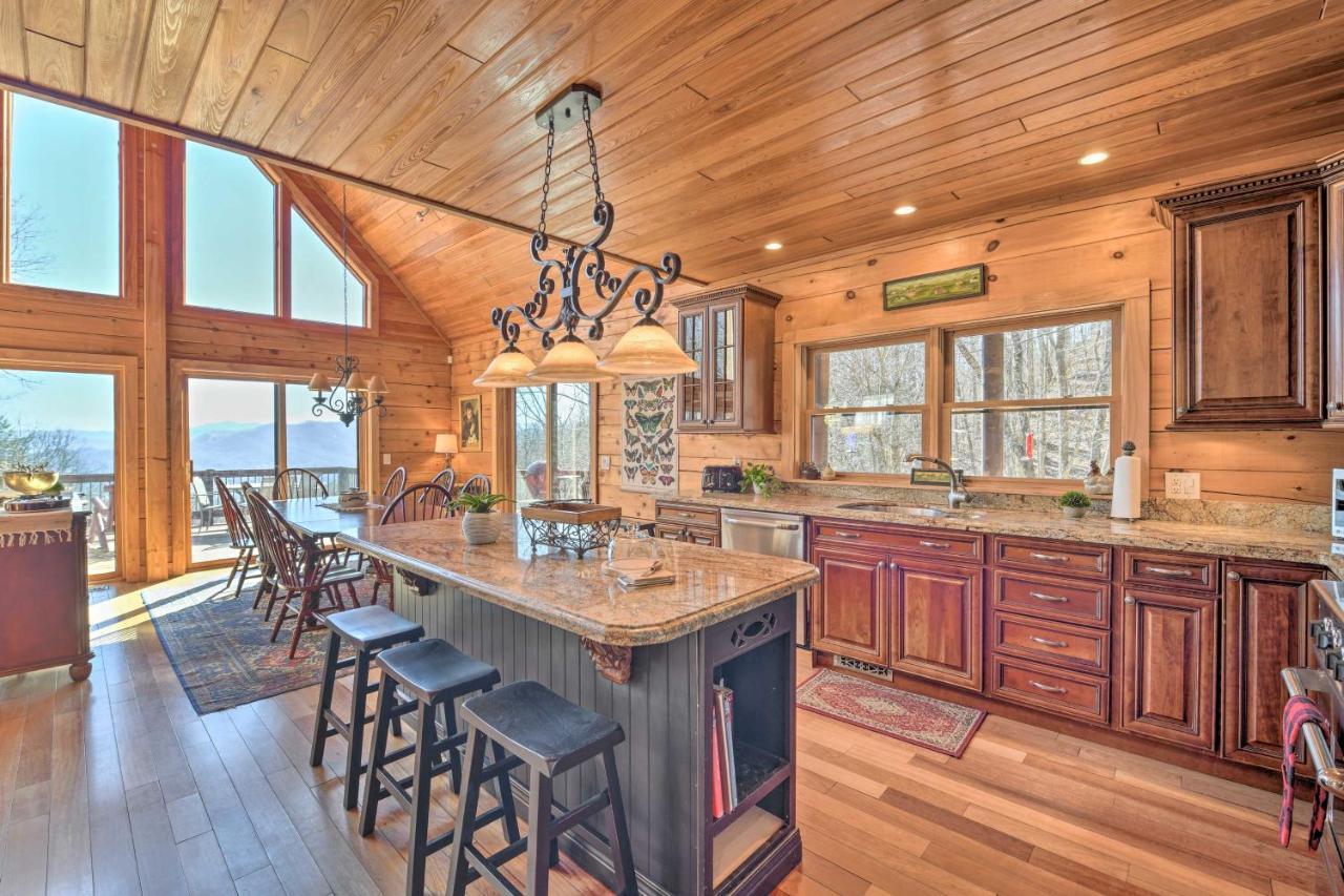Luxe Cataloochee Cabin With Epic Mountain Views! Waynesville Dış mekan fotoğraf